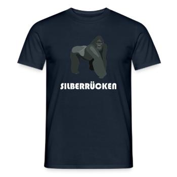 Silberrücken | Gorilla - Männer T-Shirt - Navy - Vorne - AI Model Male 178 light (178cm)