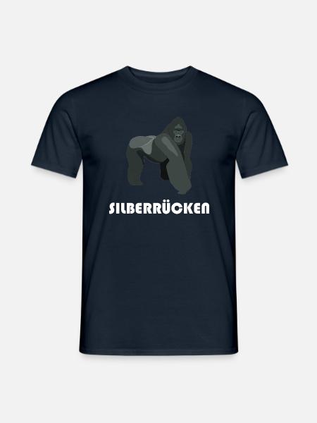 Silberrücken | Gorilla - Männer T-Shirt - Navy