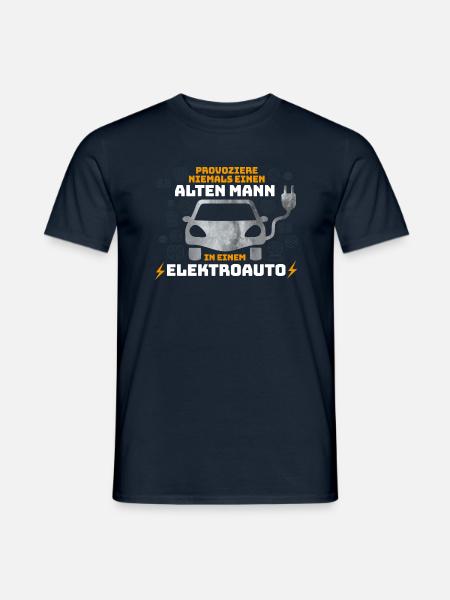 Elektroauto - T-Shirt - Alter Mann - Männer T-Shirt - Navy