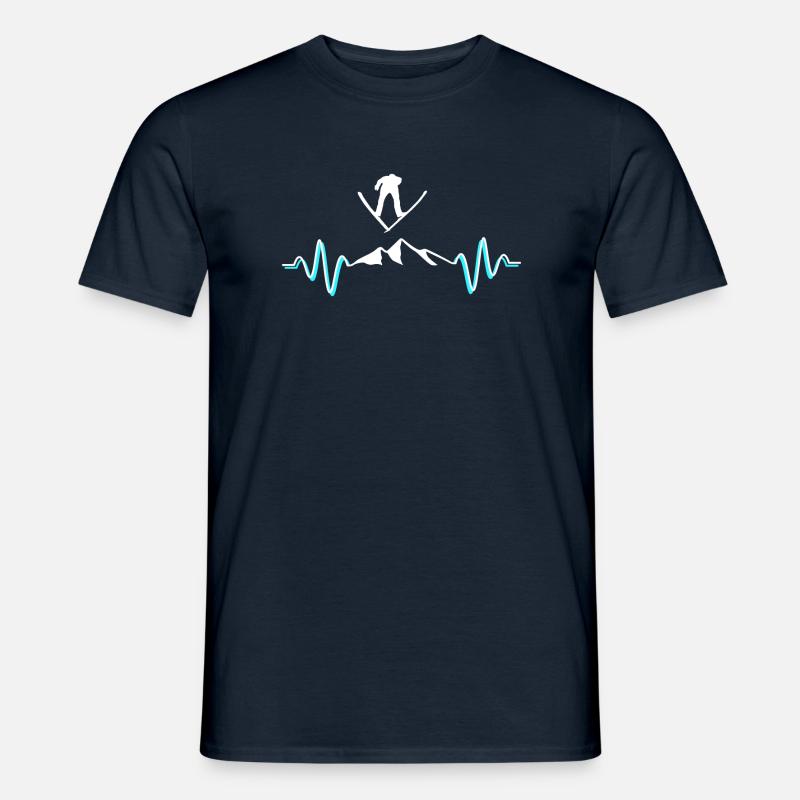 skispringen - Männer T-Shirt - Navy