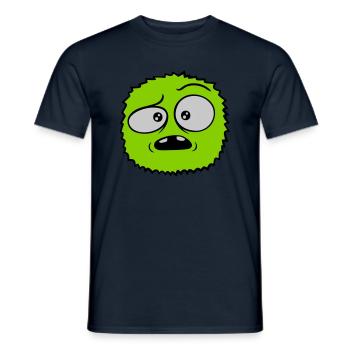 Visage sceptique de monstre poilu - T-shirt homme - marine - Devant - AI Model Male 178 light (178cm)