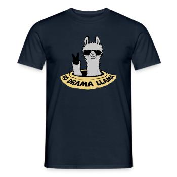 Lama de la paix du fond du trou - T-shirt homme - marine - Devant - AI Model Male 178 light (178cm)