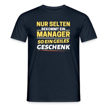 Selten bekommt ein Manager so ein Geschenk - Männer T-Shirt - Navy - Vorne - AI Model Male 178 light (178cm)