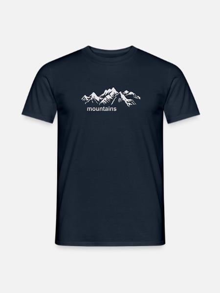 classic mountains print - Männer T-Shirt - Navy