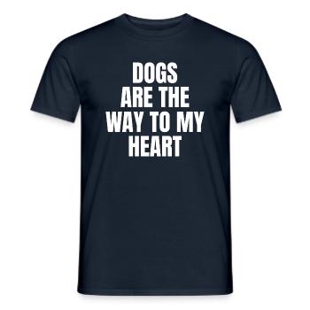 Dog Hund - Männer T-Shirt - Navy - Vorne - AI Model Male 178 light (178cm)