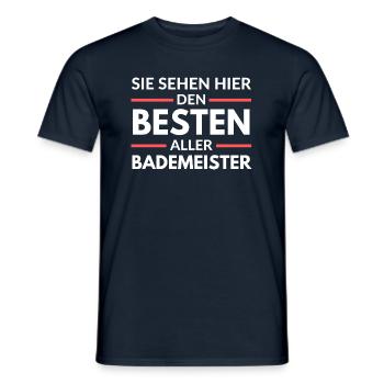 Sie sehen hier den Besten aller Bademeister - Männer T-Shirt - Navy - Vorne - AI Model Male 178 light (178cm)