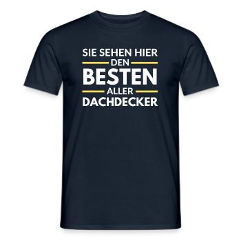 Sie sehen hier den Besten aller Dachdecker - Männer T-Shirt - Navy - Vorne - AI Model Male 178 light (178cm)