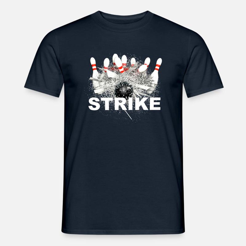 Strejke Bowling - Mænd T-shirt - marineblå