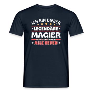 Ich bin dieser legendäre Magier - Männer T-Shirt - Navy - Vorne - AI Model Male 178 light (178cm)