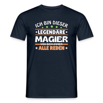 Ich bin dieser legendäre Magier - Männer T-Shirt - Navy - Vorne - AI Model Male 178 light (178cm)