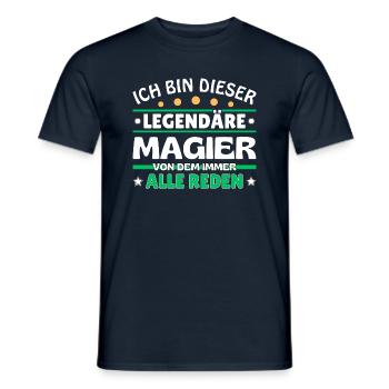 Ich bin dieser legendäre Magier - Männer T-Shirt - Navy - Vorne - AI Model Male 178 light (178cm)
