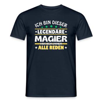 Ich bin dieser legendäre Magier - Männer T-Shirt - Navy - Vorne - AI Model Male 178 light (178cm)