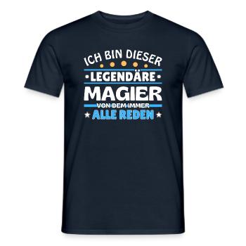 Ich bin dieser legendäre Magier - Männer T-Shirt - Navy - Vorne - AI Model Male 178 light (178cm)