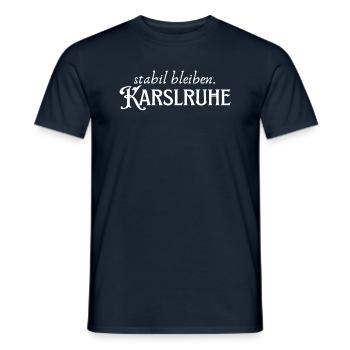 Stabil bleiben Karlsruhe - Männer T-Shirt - Navy - Vorne - AI Model Male 178 light (178cm)