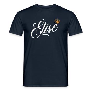 Elise Name für Frauen Kinder Kleinkinder - Elise Custom - Männer T-Shirt - Navy - Vorne - AI Model Male 178 light (178cm)
