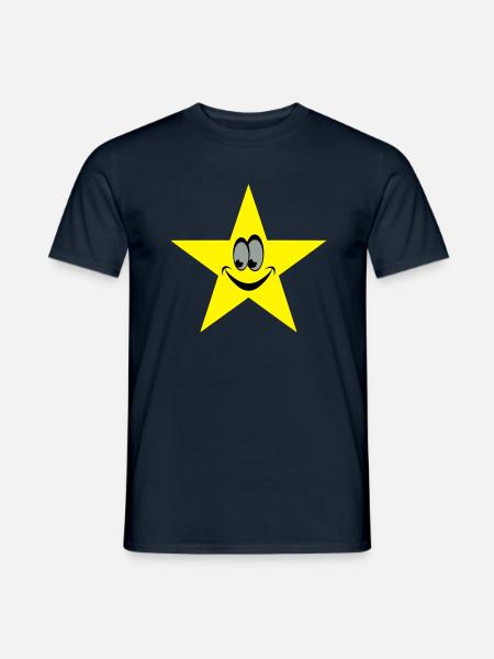 star smiley - T-shirt homme - marine