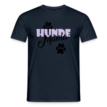 Hunde Mama | Pfote Katze Geschenk Weihnachten - Männer T-Shirt - Navy - Vorne - AI Model Male 178 light (178cm)