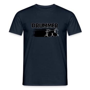 schlagzeug schlagzeuger - Männer T-Shirt - Navy - Vorne - AI Model Male 178 light (178cm)