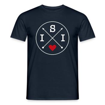 isi nega - T-shirt homme - marine - Devant - AI Model Male 178 light (178cm)