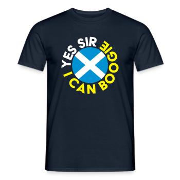 Écosse Oui Monsieur, je peux Boogie - Saltire - T-shirt homme - marine - Devant - AI Model Male 178 light (178cm)