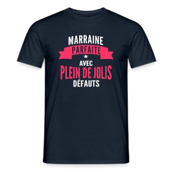 marraine parfaite avec plein de jolis défauts - T-shirt homme - marine - Devant - AI Model Male 178 light (178cm)