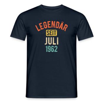 60. Geburtstag Geschenk 60 Jahre Legendär seit Jul - Männer T-Shirt - Navy - Vorne - AI Model Male 178 light (178cm)