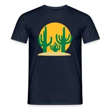 Sun 3 Cactus Desert - Men's T-Shirt - navy - Front - AI Model Male 178 light (178cm)