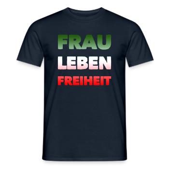 Frau Leben Freiheit Iran - Männer T-Shirt - Navy - Vorne - AI Model Male 178 light (178cm)
