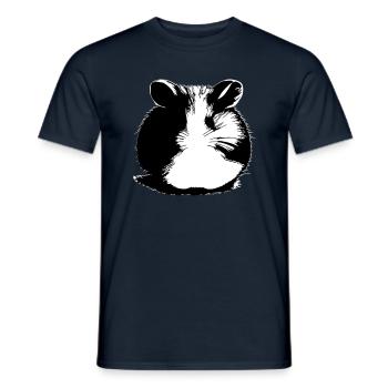 Hamster Cute Animal Rodent Animals Pet Vector 12 - Men's T-Shirt - navy - Front - AI Model Male 178 light (178cm)
