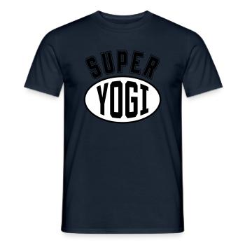 Super Yogi / Yoga - Männer T-Shirt - Navy - Vorne - AI Model Male 178 light (178cm)