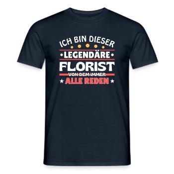 Ich bin dieser legendäre Florist - Männer T-Shirt - Navy - Vorne - AI Model Male 178 light (178cm)