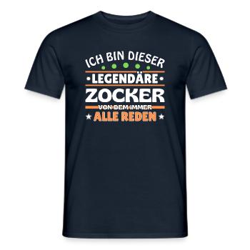 Ich bin dieser legendäre Zocker - Männer T-Shirt - Navy - Vorne - AI Model Male 178 light (178cm)