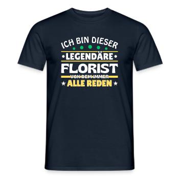 Ich bin dieser legendäre Florist - Männer T-Shirt - Navy - Vorne - AI Model Male 178 light (178cm)