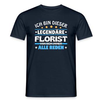 Ich bin dieser legendäre Florist - Männer T-Shirt - Navy - Vorne - AI Model Male 178 light (178cm)
