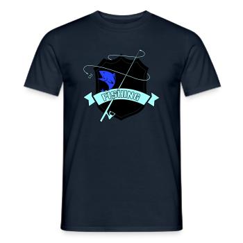 Copie des armoiries de la pêche - T-shirt homme - marine - Devant - AI Model Male 178 light (178cm)