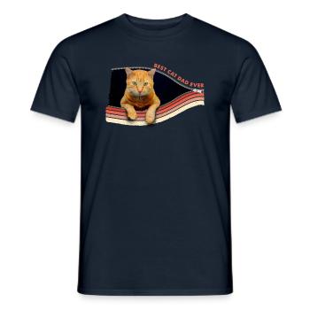 Süßes Kätzchen - Bester Katzenvater aller Zeiten - Männer T-Shirt - Navy - Vorne - AI Model Male 178 light (178cm)