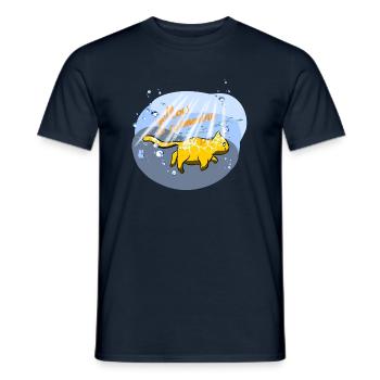 Yellow Catmarine - Männer T-Shirt - Navy - Vorne - AI Model Male 178 light (178cm)