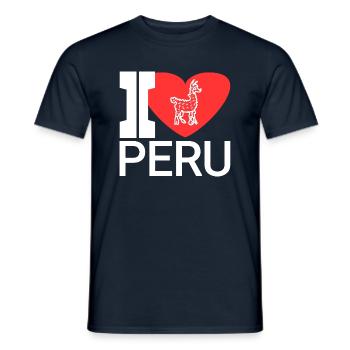 Favorite country peru - Men's T-Shirt - navy - Front - AI Model Male 178 light (178cm)
