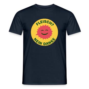 Fleisch Nein Danke - Männer T-Shirt - Navy - Vorne - AI Model Male 178 light (178cm)