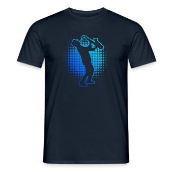 Saxophoniste Sax Herren Jungen Saxophone - T-shirt homme - marine - Devant - AI Model Male 178 light (178cm)