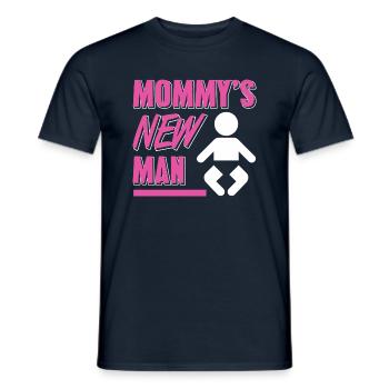 Mommy's New Man Cool Cute Baby Designs T-Shirt - Männer T-Shirt - Navy - Vorne - AI Model Male 178 light (178cm)