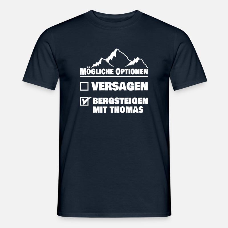 Bergsteigen mit thomas oder versagen - Männer T-Shirt - Navy