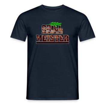 Grill Meister - Männer T-Shirt - Navy - Vorne - AI Model Male 178 light (178cm)