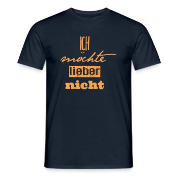Bartleby der Schreiber - Ich möchte lieber nicht - Männer T-Shirt - Navy - Vorne - AI Model Male 178 light (178cm)