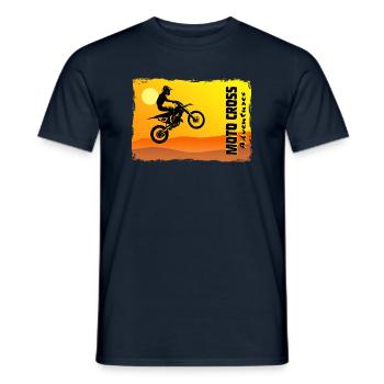 Supercross - Moto Cross - Motocross - Men's T-Shirt - navy - Front - AI Model Male 178 light (178cm)
