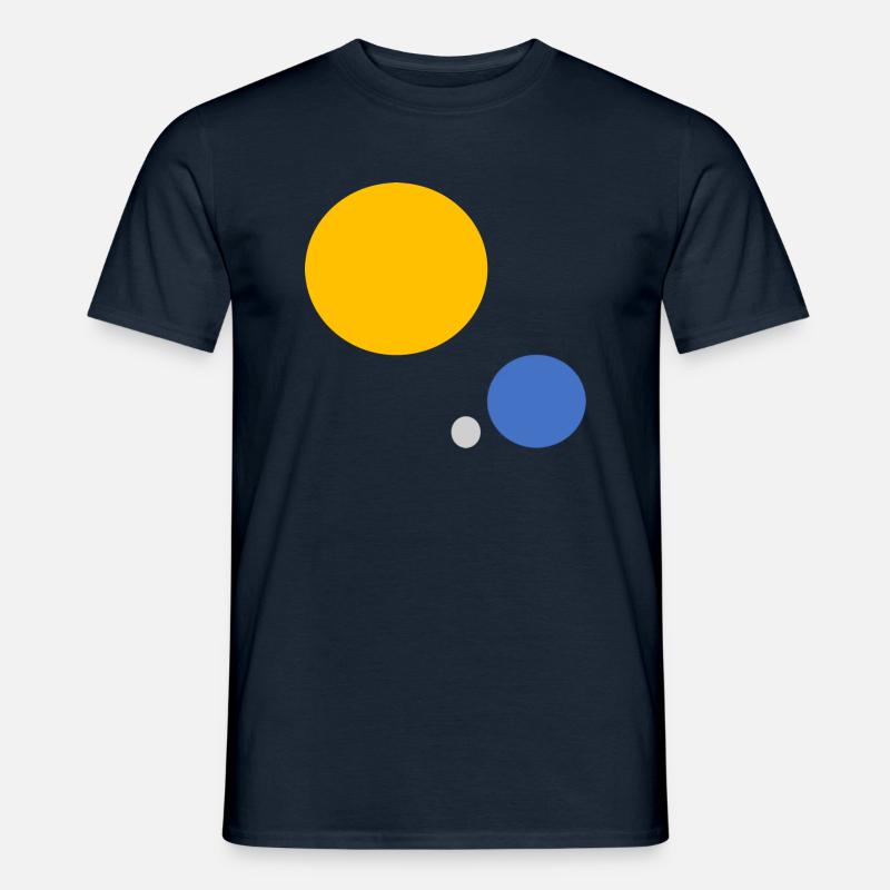 Sonne Erde Mond Geschenkidee - Männer T-Shirt - Navy