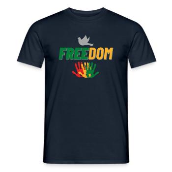 Freedom - Männer T-Shirt - Navy - Vorne - AI Model Male 178 light (178cm)