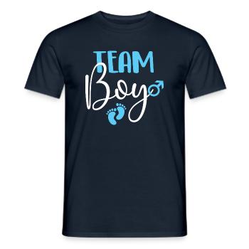 Team Boy - Célébration de la révélation du sexe Baby Shower - T-shirt homme - marine - Devant - AI Model Male 178 light (178cm)