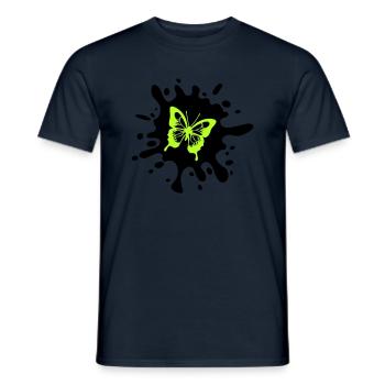 Papillon éclaboussures de couleur - T-shirt homme - marine - Devant - AI Model Male 178 light (178cm)