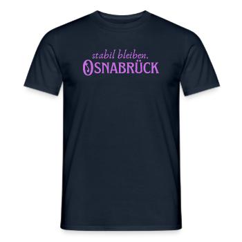 Stabil bleiben Osnabrück - Männer T-Shirt - Navy - Vorne - AI Model Male 178 light (178cm)